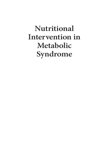 Nutritional Intervention in Metabolic Syndrome