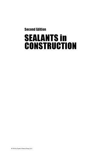 Sealants in Construction, Second Edition
