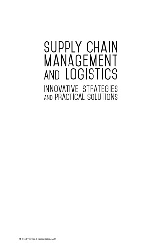 Supply Chain Management and Logistics: Innovative Strategies and Practical Solutions