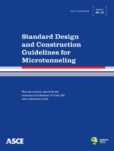 Standard design and construction guidelines for microtunneling