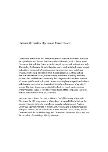 Harrison Birtwistle's Operas and Music Theatre