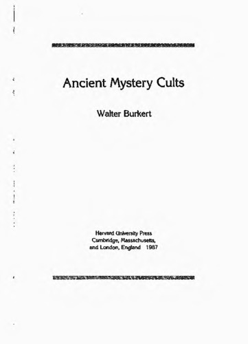 Ancient Mystery Cults