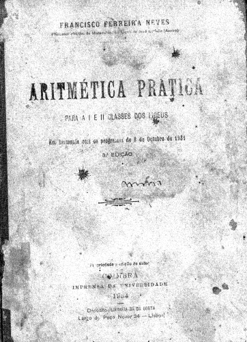 Aritmetica pratica - Para a I e II classes do liceu