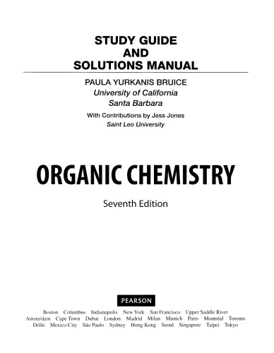 Student's Solutions Manual for Organic Chemistry