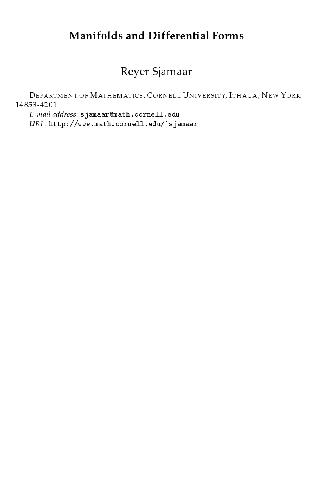 Manifolds and differential forms