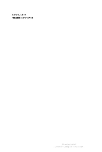 Providence Perceived: Divine Action from a Human Point of View