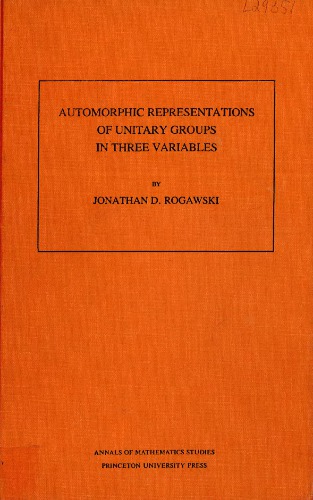 Automorphic Representation of Unitary Groups in Three Variables