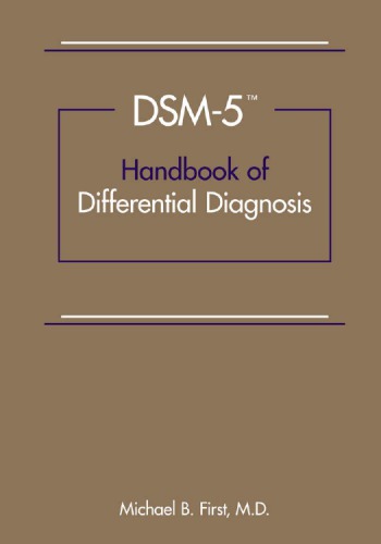 DSM-5TM Handbook of Differential Diagnosis
