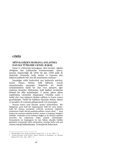 Turk Romanlarinda Destan