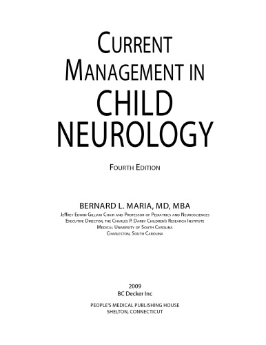 Current Management in Child Neurology