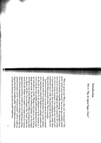 Speech Acts in Literature