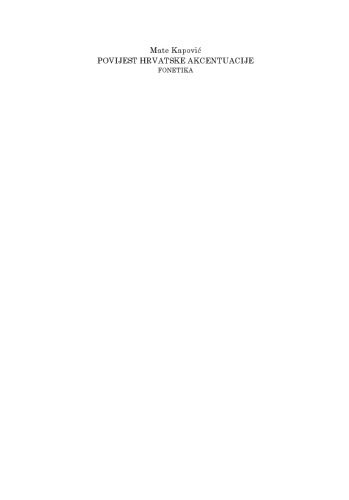 Povijest hrvatske akcentuacije: fonetika