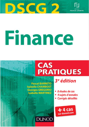 DSCG 3 : management et contrôle de gestion : Cas pratiques