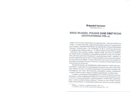 Naga władza. Polskie kino erotyczne (schyłkowego PRL-u)