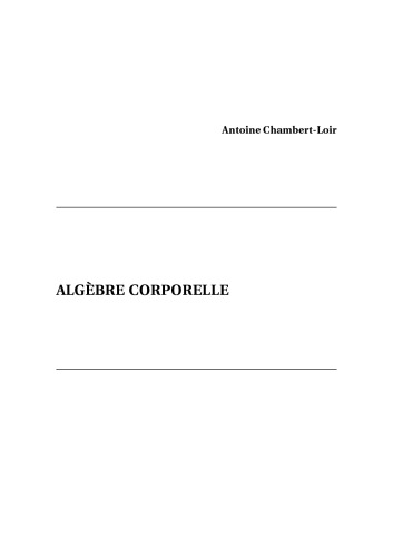 Algèbre corporelle