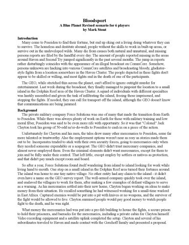 Blue Planet - Revised: Bloodsport