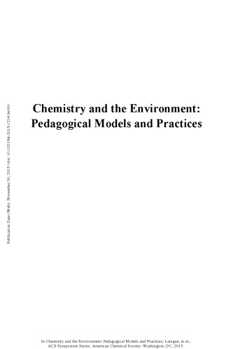 Chemistry and the environment : pedagogical models and practices