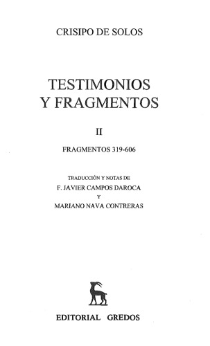Testimonios y fragmentos