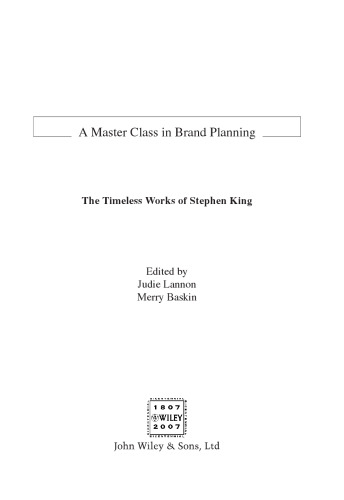 How to be a master planner : Stephen King's timeless works on brands and communication