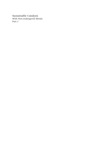 Sustainable catalysis, With non-endangered metals. Part 1