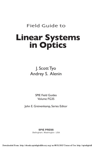 Field guide to linear systems in optics