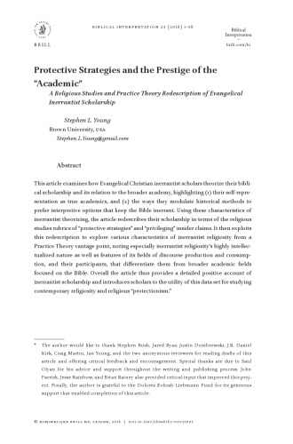 Protective Strategies and the Prestige of the “Academic”