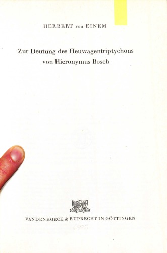 Zur Deutung des Heuwagentriptychons von Hieronymus Bosch