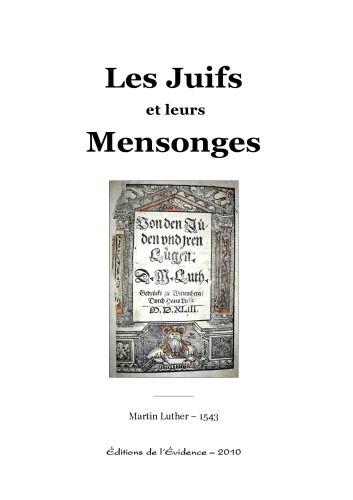 Des Juifs et de leurs mensonges