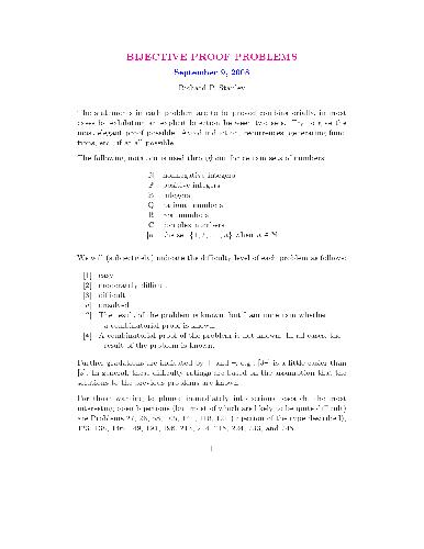 Bijective proof problems