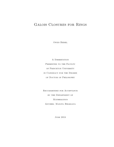 Galois Closures for Rings
