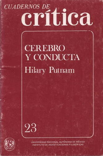 Cuadernos de Crítica. Cerebro y conducta.