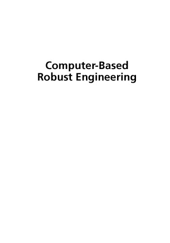 Computer-based robust engineering : essentials for DFSS