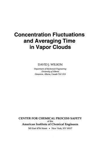 Concentration Fluctuations and Averaging Time in  Vapor Clouds