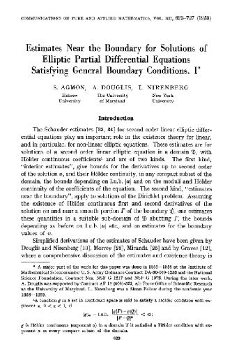 Estimates near the boundary for solutions of elliptic PDEs satysfying general boundary conditions I-II