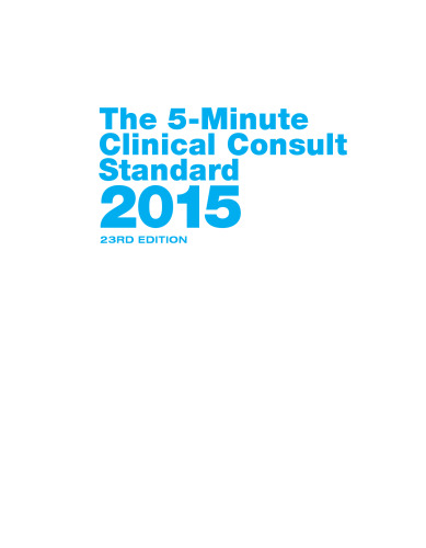 The 5-Minute Clinical Consult Standard 2015