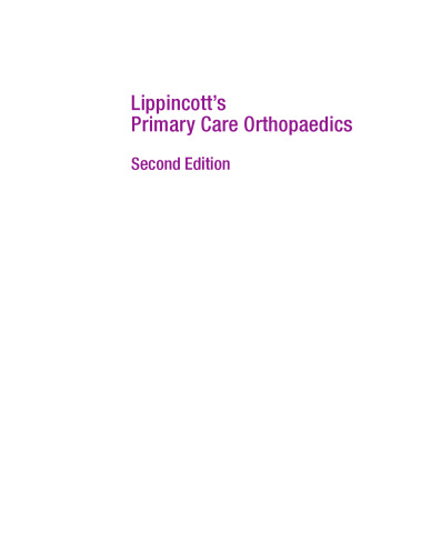 Lippincott's Primary Care Orthopaedics