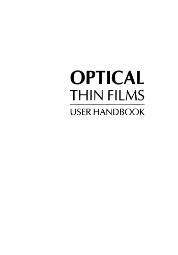 Optical thin films : user handbook
