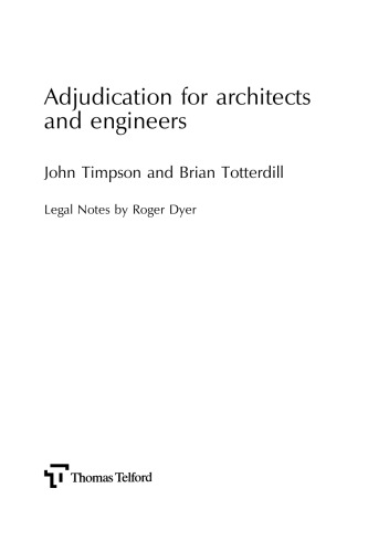 Adjudication for Architects and Engineers
