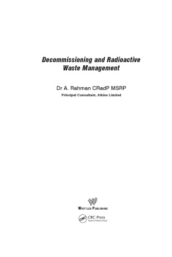 Decommissioning and Radioactive Waste Management