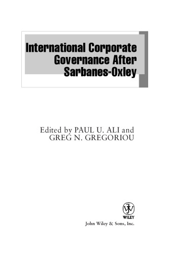 International Corporate Governance After Sarbanes-Oxley