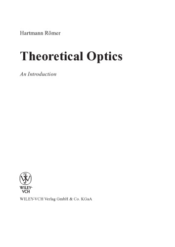 Theoretical optics: an introduction
