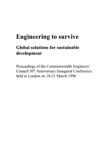 Engineering to survive : global solutions for sustainable development