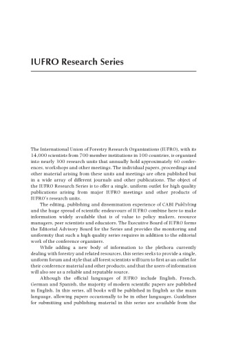 'Criteria and indicators for sustainable forest management'. Papers presented at a IUFRO/CIFOR/FAO conference 'Sustainable forest management: fostering stakeholder input to advance development of scientifically based indicators' held in Melbourne, Australia, August 1998