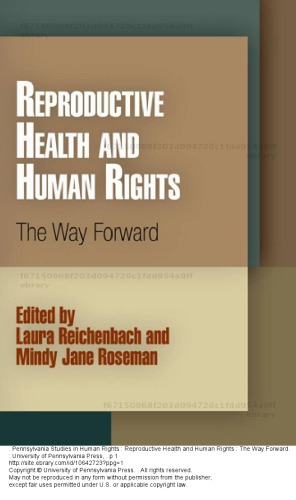 Reproductive Health and Human Rights: The Way Forward
