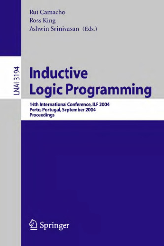 Inductive Logic Programming: 14th International Conference, ILP 2004, Porto, Portugal, September 6-8, 2004. Proceedings