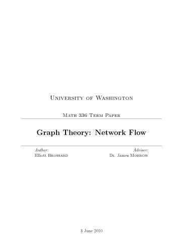 Graph Theory: Network Flow [term paper]