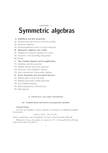 Symmetric algebras