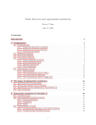 Schur functors and equivariant resolutions