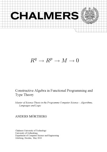 Constructive Algebra in Functional Programming and Type Theory [master thesis]