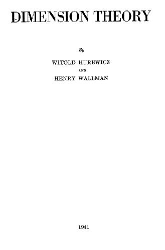 Dimension theory 